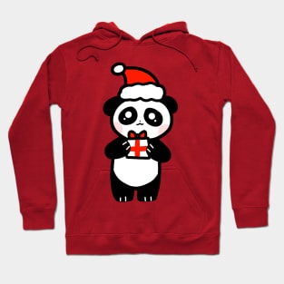 Cute Santa Hat Gift Panda Hoodie